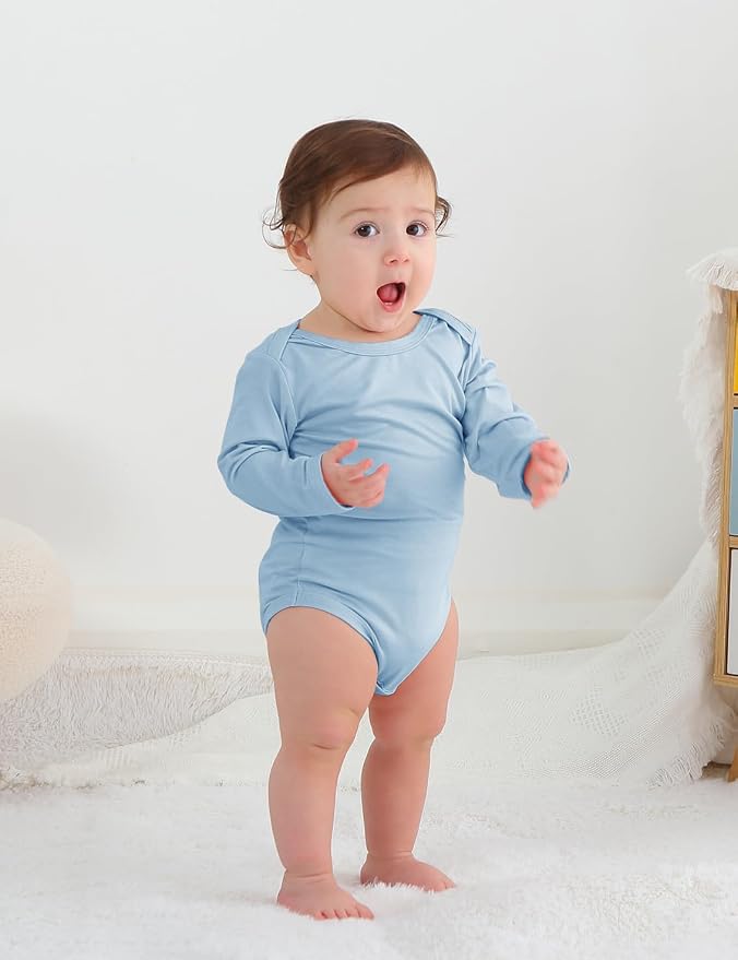 Jimonda Bamboo Baby Bodysuit Long Sleeve Infant Romper Soft Boy Girl Unisex - Image 2