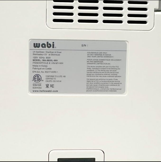 WABI UV LED 3-in-1 Sanitizer & Dryer MINI Box | Disinfect, & Store Everyday - Image 8