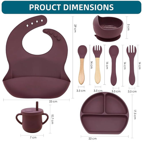 100% Silicone Baby Feeding Set, BPA Free Dishes - Image 2