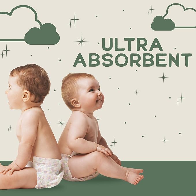 Happy Little Camper Ultra-Absorbent Natural Baby Diapers Size 3 - Image 6