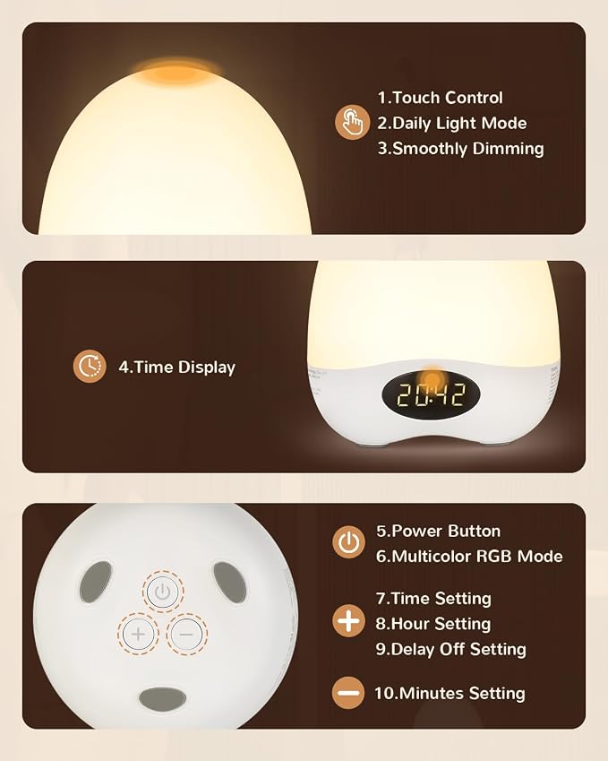 Portable Night Light for Kids Babies, Egg Light for Nursery for Breastfeeding - Image 6