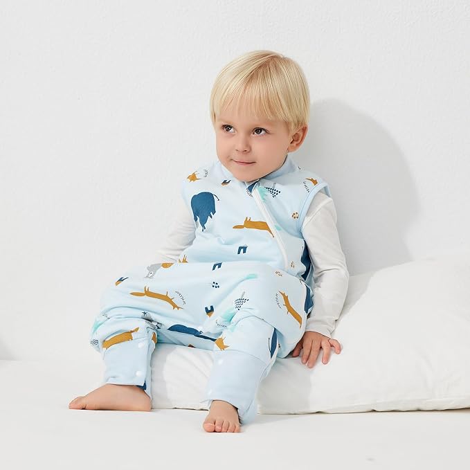 Duomiaomiao 2.5 TOG Toddler Sleep Sack 6-12 Months 100% Cotton Winter Side Open - Image 3