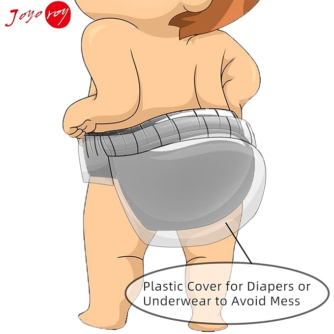 Joyoroy Diaper Covers for Girls Rubber Pants for Toddlers Plastic Diaper Covers - Image 6