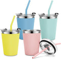 Kids Cups with Straws and Lids Leak Proof, 12oz Sippy Cups by Vermida