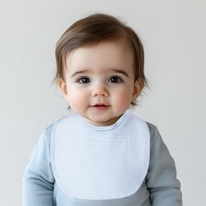 8-Pack Cotton Baby Drool Bibs - Image 4