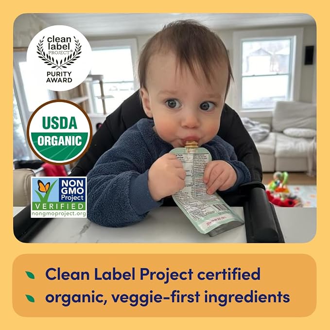 Cerebelly Organic Baby Food Pouches, Carrot Pumpkin Purees, 16 Nutrients - Image 5