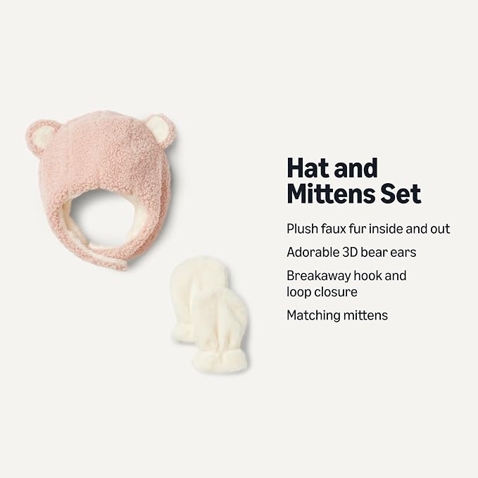 Amazon Essentials x Sofia Grainge Unisex Babies' Hat and Mittens Set - Image 2