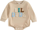 VISGOGO Newborn Infant Baby Boy Girls Oversized Romper Little Dude Sweater by VISGOGO