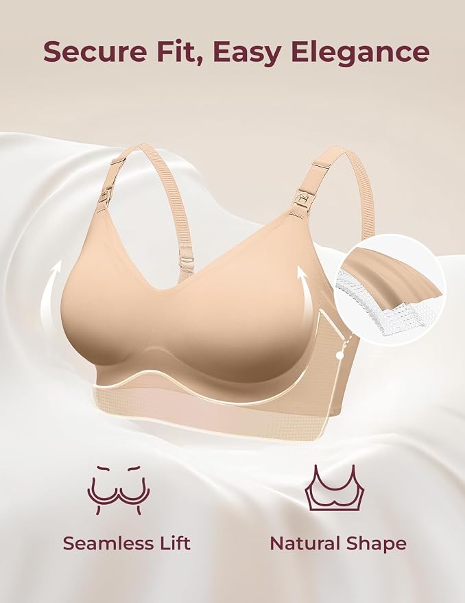 Momcozy Nursing Bras for Breastfeeding, YN21 Seamless Ultra Comfort Maternity - Image 3