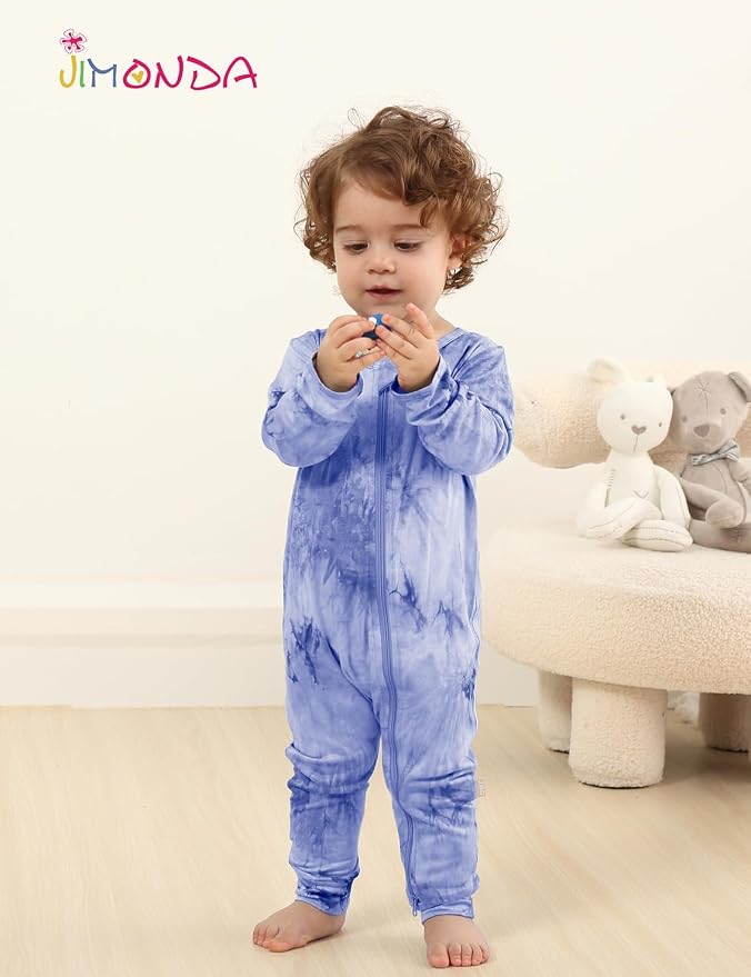 Jimonda Baby Girls Boys Footless Pajamas, Rayon From Bamboo Pjs 2 Way Zipper - Image 4