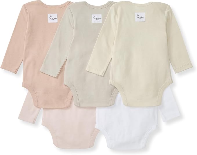 Burt's Bees Baby Organic Cotton Bodysuits – Baby Boy & Girl Short and Long - Image 2