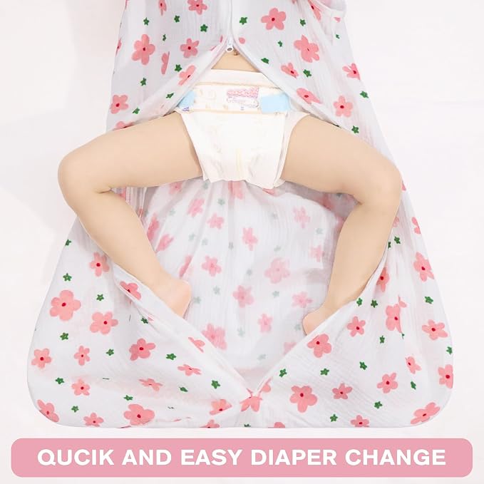 2 Pack Baby Sleep Sack 12-18 Months 100% Organic Cotton Muslin Baby Sleeping - Image 6