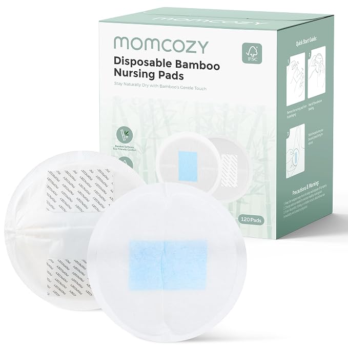 Momcozy Bamboo Disposable Nursing Pads, Advanced Blue Core by Momcozy
