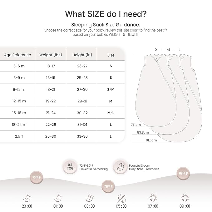 lulumoon Sleep Sack Muslin for Baby: Cotton Wearable Blanket for 9-15 Months - Image 6