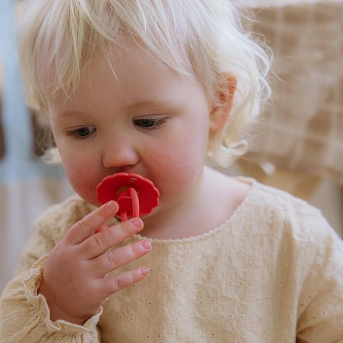FRIGG SilkySoft Silicone Baby Pacifier 4-Pack Rosy Romance | Made in Denmark | - Image 4