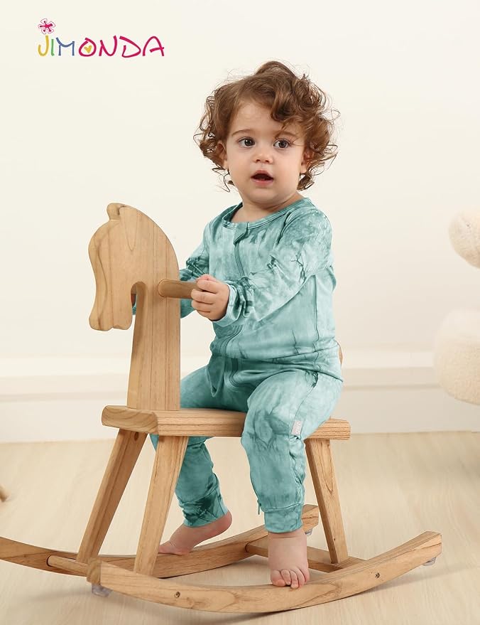 Jimonda Baby Girls Boys Footless Pajamas, Rayon From Bamboo Pjs 2 Way Zipper - Image 5