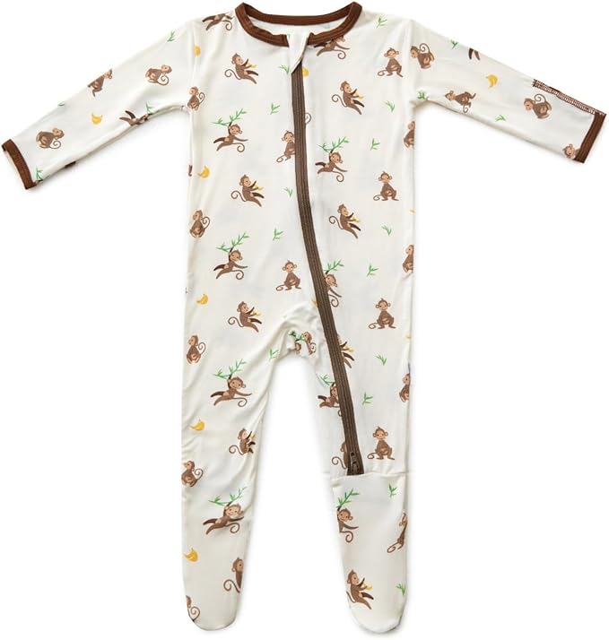 Bamboo Little Soft Baby Footie Pajamas, Baby Clothes, Newborn Sleepers by BambooLittle