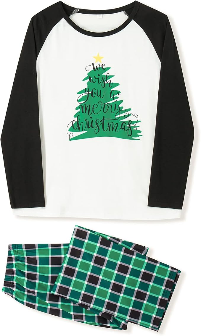 Awoscut Christmas Family Matching Pajamas Christmas Pjs Holiday Nightwear - Image 5