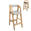 PandaEar Wooden High Chair for Toddlers, Adjustable Child Highchair Feeding by PandaEar