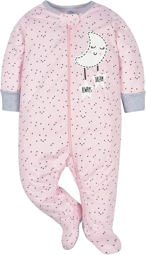 Gerber Baby Girls 4 Pack Sleep 'N Play Footie - Image 4