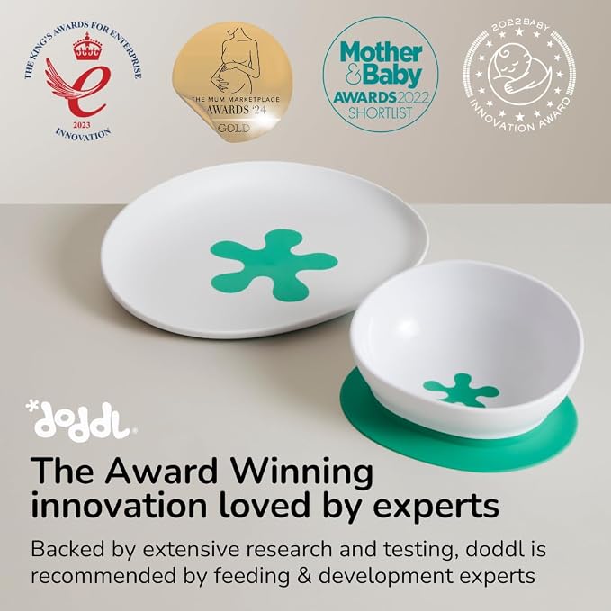 doddl Baby and Toddler Plate, Non-Slip Base, Ergonomic Toddler Dishes - Image 5