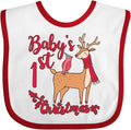 inktastic Baby's First Christmas Baby Bib by Inktastic