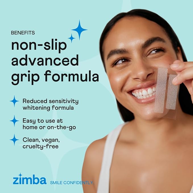 Zimba Teeth Whitening Strips Vegan Whitening Strip Enamel Safe Teeth Whitening - Image 4