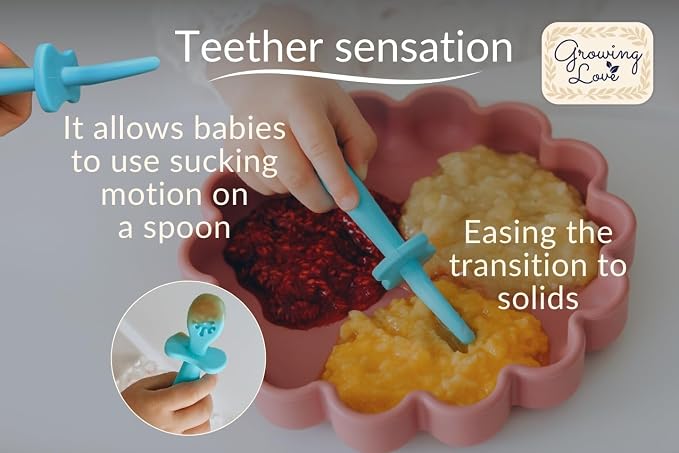 Growing Love Baby Spoons Set, Self Feeding 6 months, Baby utensils, training - Image 6