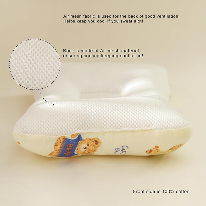 Unisex Pillow 13x9x2, Hypoallergenic Airmesh Breathable Cool 100% Cotton - Image 2
