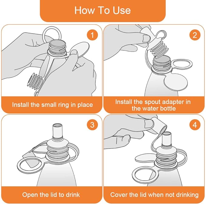 Morlike Living Water Bottle Spout Adapter, Silicone Baby Water Bottle Adapter - Image 6