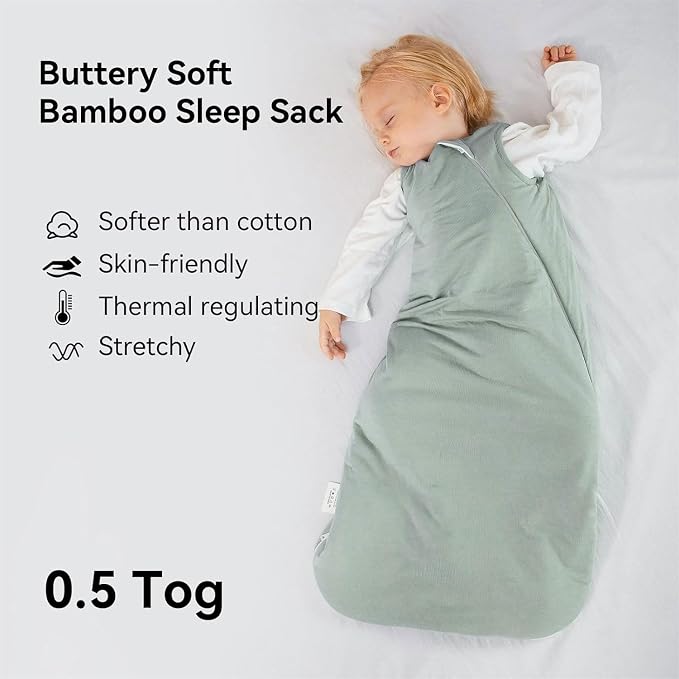BubblePanda Rayon Made from Bamboo Sleep Sack 18-24 Months 0.5 Tog Soft - Image 2
