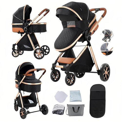 2 in 1 Baby Stroller with Bassinet Mode, Reversible Infant Pram, One-Click by Unknown