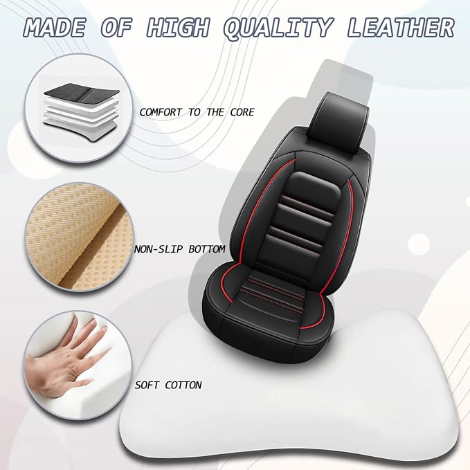 Seat Covers for JP Liberty 2002-2012 | 5-Seats Leather Seat Covers - Image 4