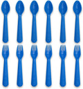12 Pcs Kids Spoons and Forks Toddler Utensils Plastics Reusable Silverware Baby by Muulaii