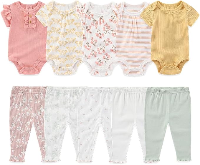 Kiddiezoom Newborn Baby Layette Set 10-Piece by Kiddiezoom
