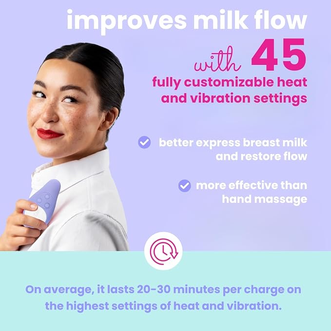 LaVie Warming Lactation Massager 3-in-1 Adjustable Heat + Vibration - Image 3