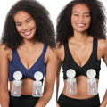 Blue with Black Pumping Bra by Larken