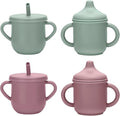 Silicone Toddler Cups Set, 2 Straw Cups and 2 Sippy Cups by Unknown