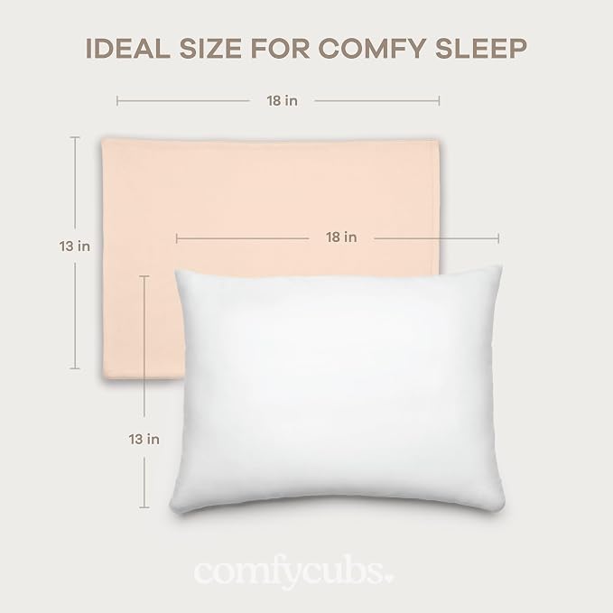 Comfy Cubs Toddler Pillow with Cotton Pillowcase, 13 x 18 in, 2 Pack - Image 6