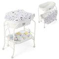 BABY JOY Baby Bathtub with Changing Table, Foldable Infant Diaper Changing by BABYJOY