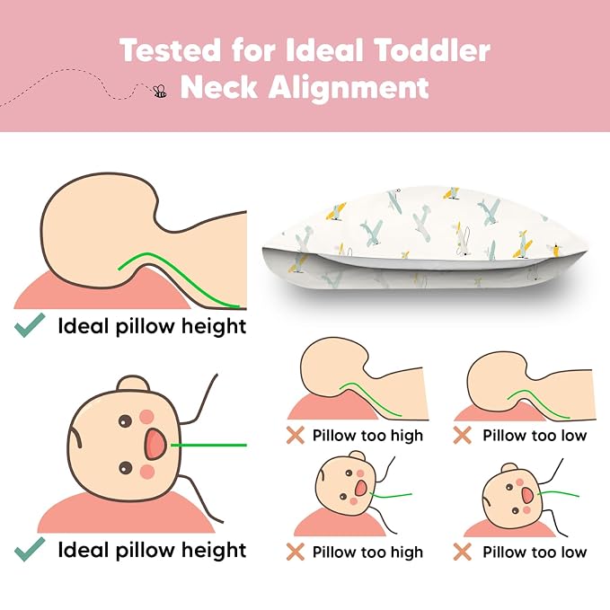 KeaBabies Toddler Pillow with Pillowcase, Jumbo 14X20 - Image 6