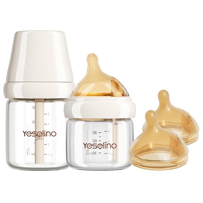 Natural Nursing Glass Baby Bottle by Glusmami
