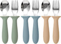 Toddler Utensils, 6 Pack kids Silverware Set by Eascrozn