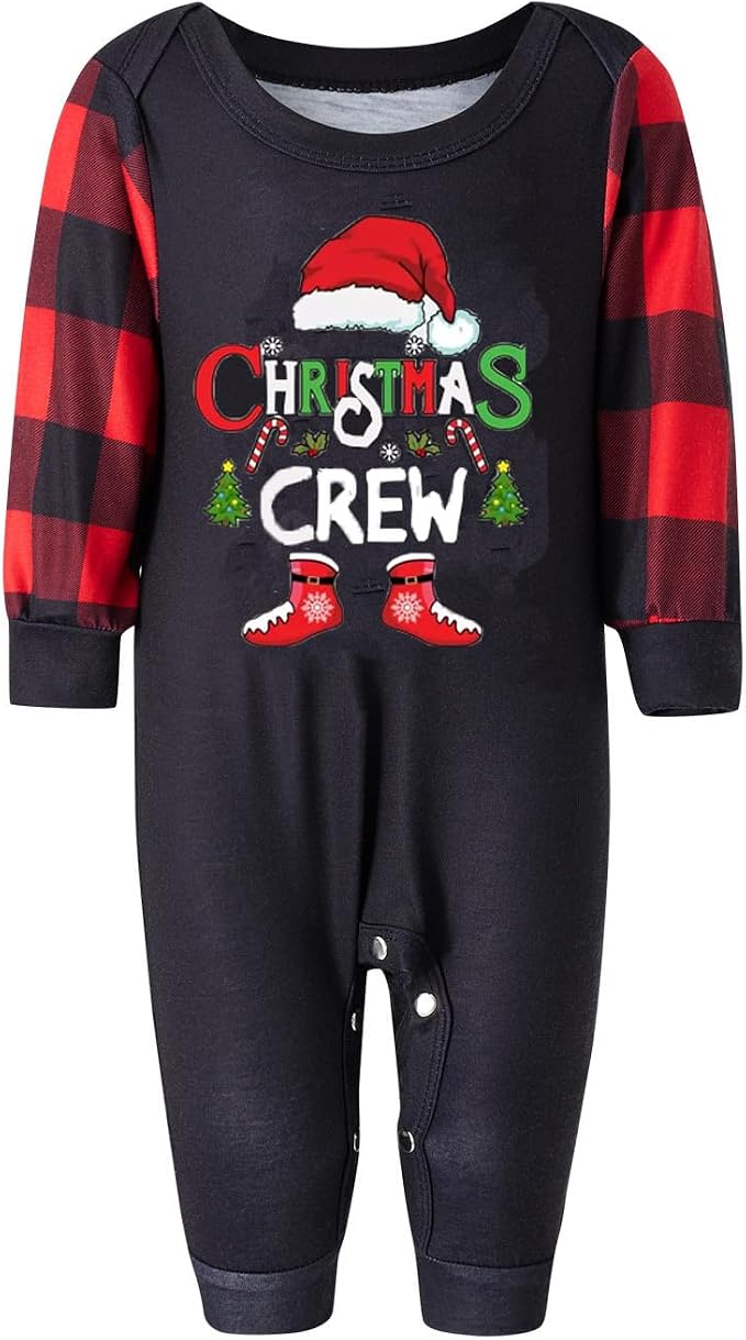 Awoscut Christmas Family Matching Pajamas Christmas Pjs Holiday Nightwear - Image 5