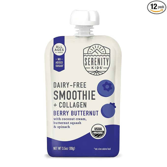 Serenity Kids 6+ Months Dairy-Free Smoothie Baby Food Pouch by SerenityKids