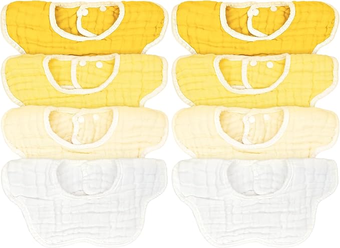 EllieHouse Baby Bibs for Girls Boys 8 Pack Muslin Drool Teeth Drooling Teething by EllieHouseVIPBrandExclusive