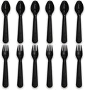 12 Pcs Kids Spoons and Forks Toddler Utensils Plastics Reusable Silverware Baby by Muulaii