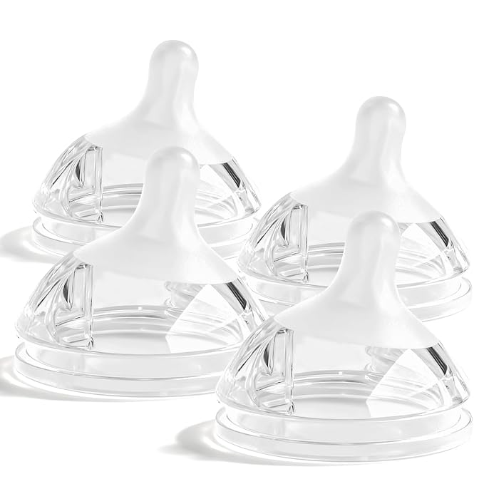 Silicone Natural Response Nipples, Fast Flow, 6+ Months by Aynmer