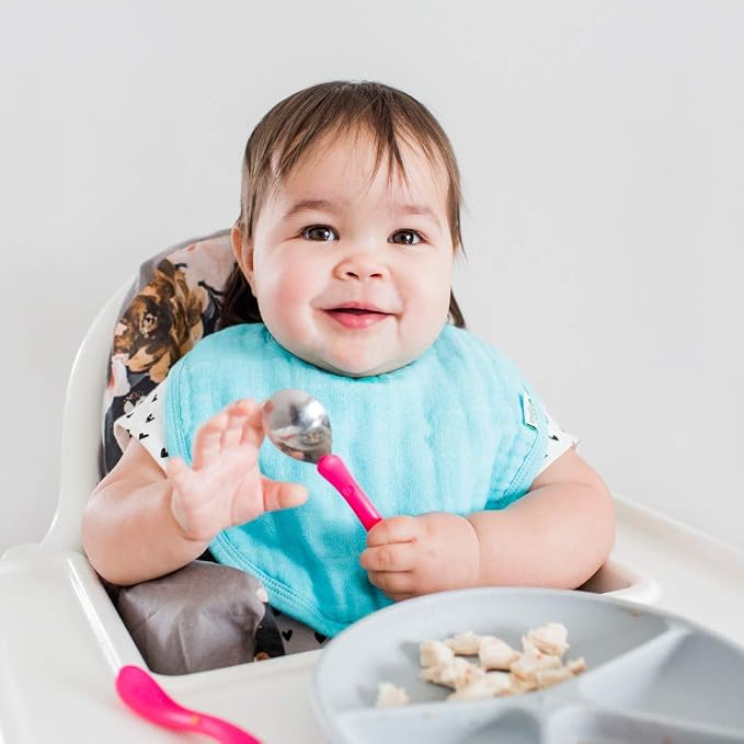 green sprouts Absorbent Organic Cotton Muslin Bibs, 0-12mo Hypoallergenic - Image 7