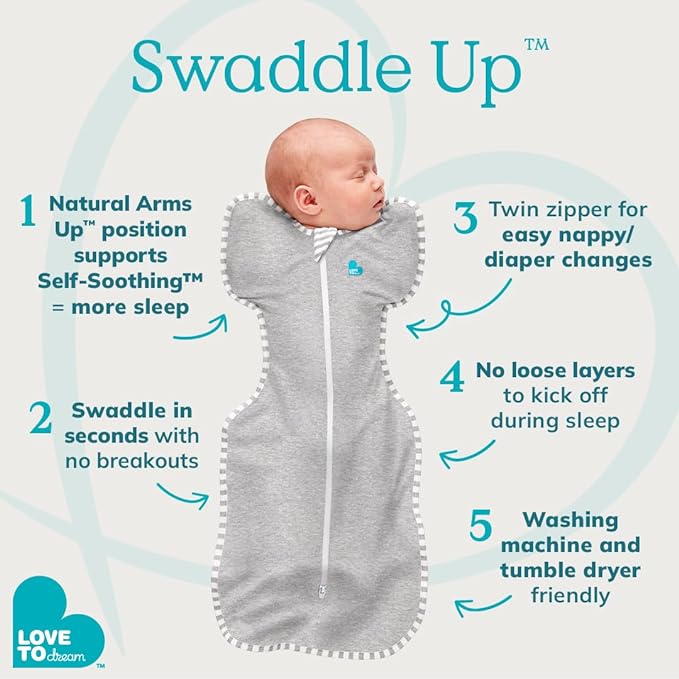 Love to Dream Swaddle UP, Sleep Sack 0-3 Months, Self-Soothing, Improves Sleep - Image 6